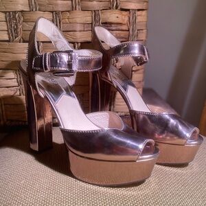 Michael Kors London Metallic Platform Sandal